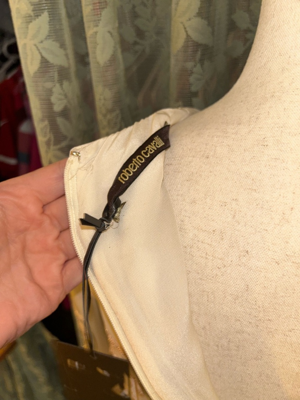 Rare NWT Roberto Cavalli Cream Beaded and Sequin Animal Print Cocktail Dress - Picture 6 of 7